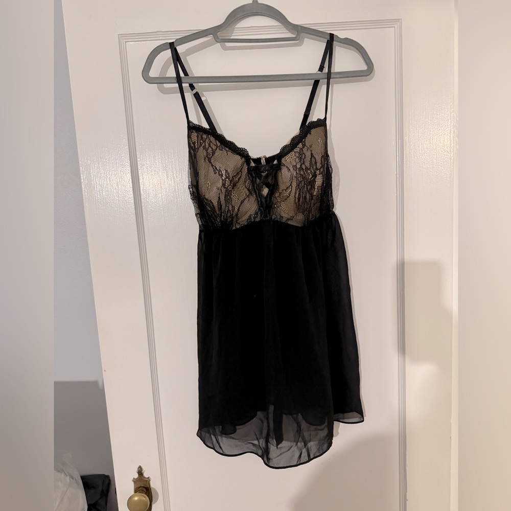 Cacique Black/Beige Lace Lingerie size 18/20